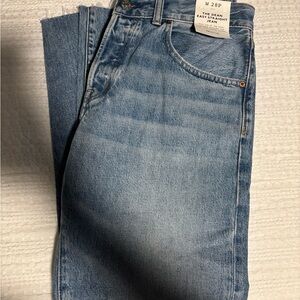 Madewell Women’s Faded Blue Easy Dean Straight Jeans Size 28P